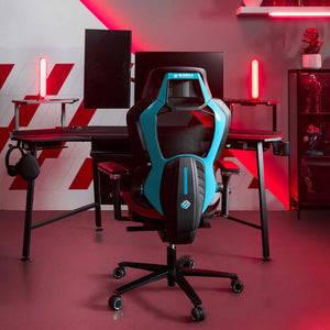 Blue | sky blue gaming chair in the gaming room