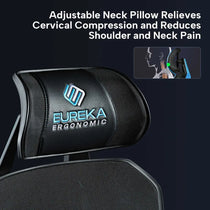 Eureka Ergonomic Typhon Gaming Chair With Adjustable Neck Pillow, Ergonomic Design for Neck Pain Relief.