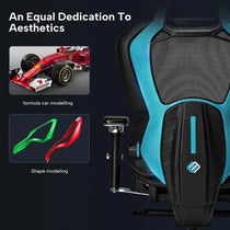 Eureka Ergonomic Typhon Gaming Chair Aesthetic Design With Formula 1 Inspiration and Shape Modeling.