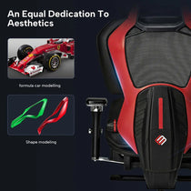 Eureka Ergonomic Typhon Gaming Chair Design With Focus On Aesthetics and Formula 1 Inspiration.