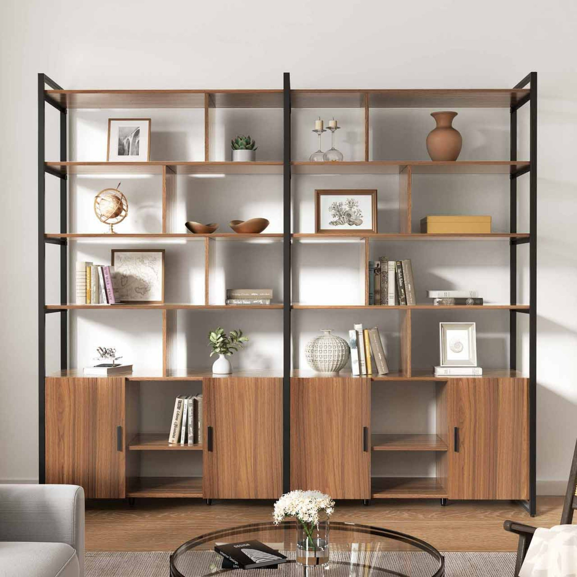 5 tier open display shelf storage cabinet for professional study room