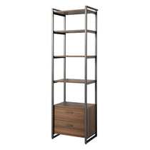 Sonoma 85.2'' Storage Shelf With Open Shelves and Drawers, Modern Industrial Design.