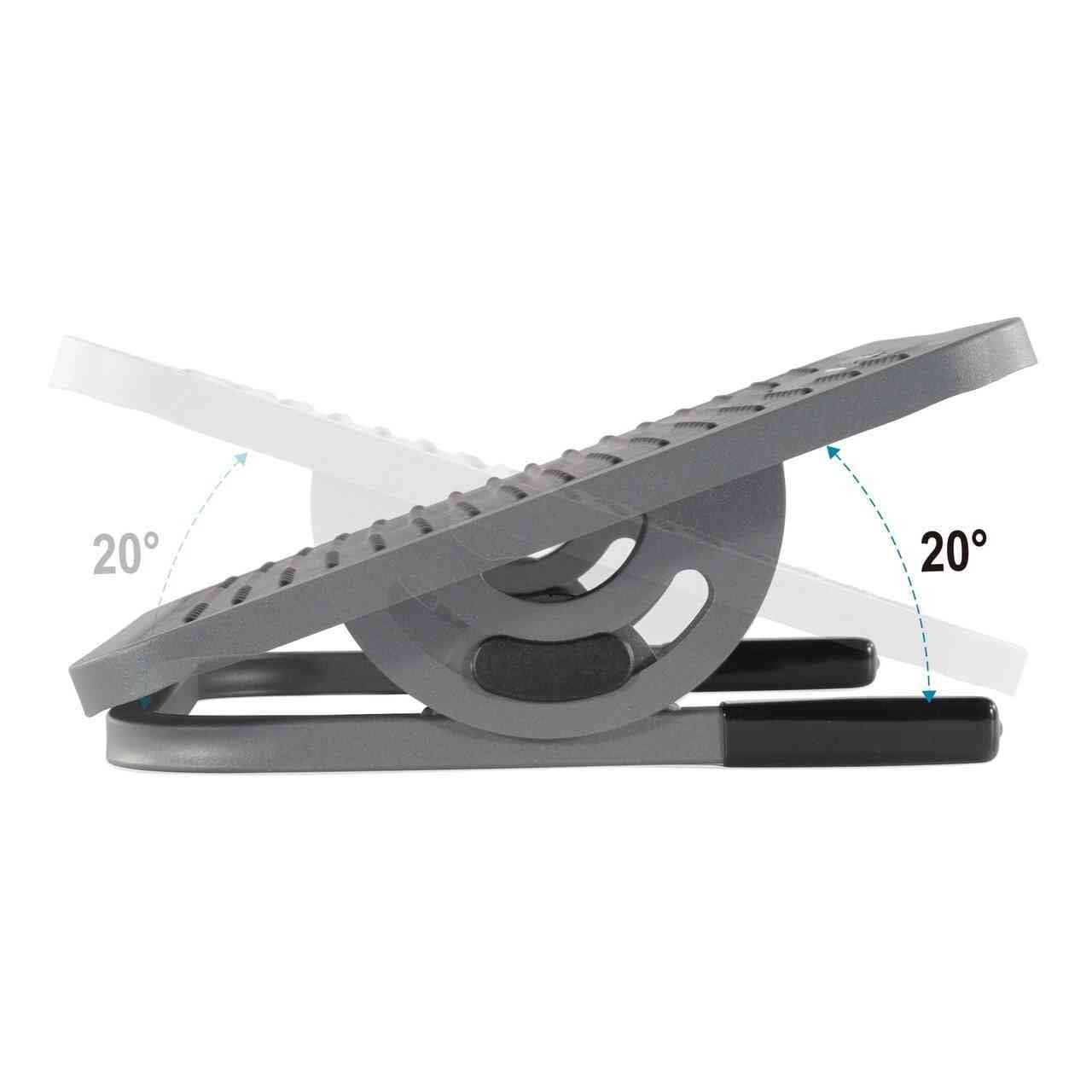 Eureka Ergonomic® Height Adjustable Under Desk Foot Rest with Lockable Angles, Black & Gray - ERK-DSN-03048