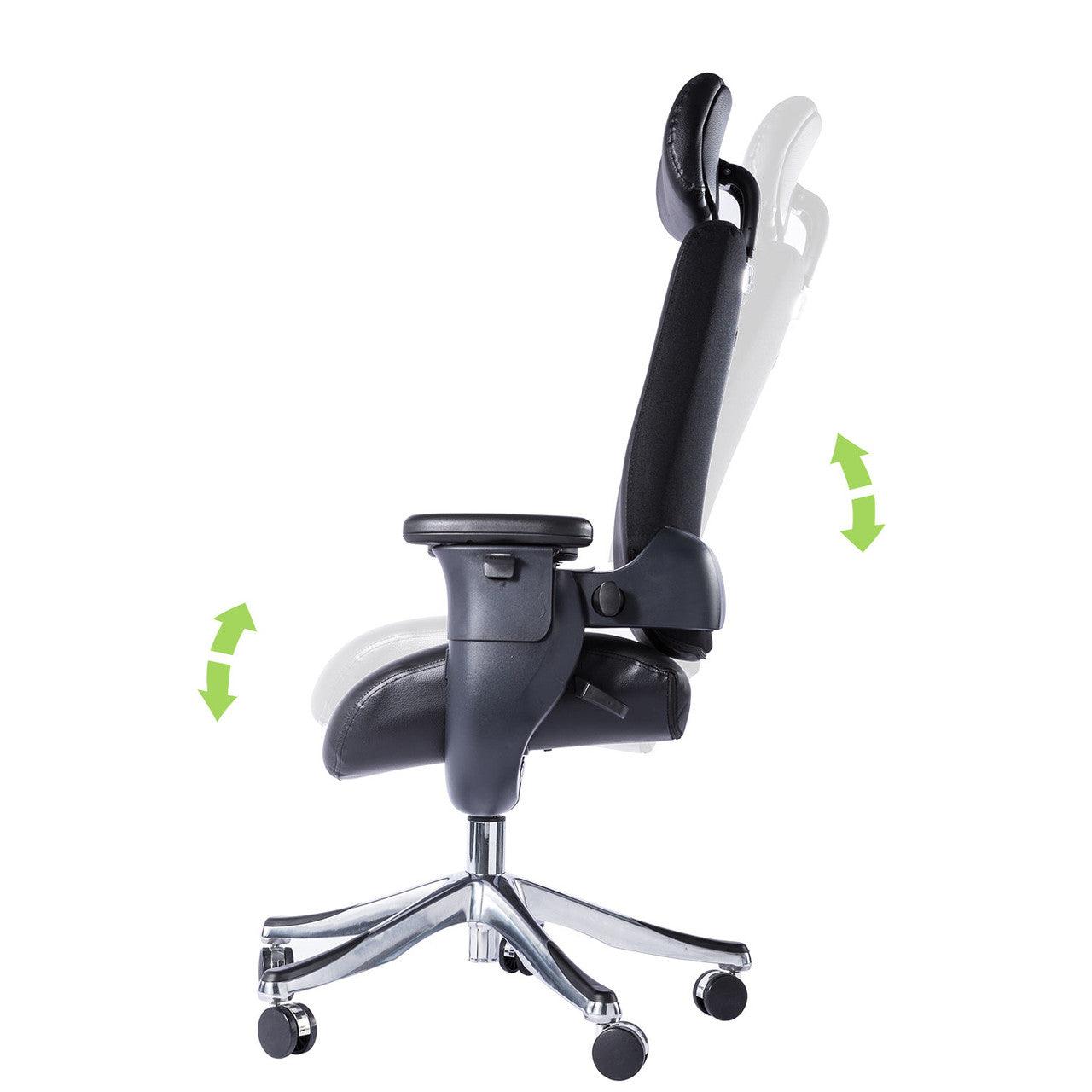 High back ergonomic chair with online headrest